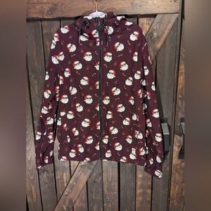 CHRISTMAS in July? Lightweight Christmas jacket with hood. Size M